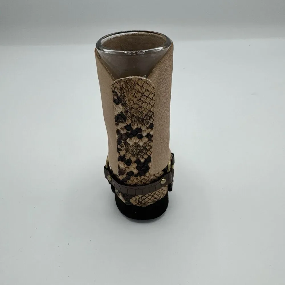 Shot Glass Tall‎ Boy Leather Boot Hand Made in Mexico